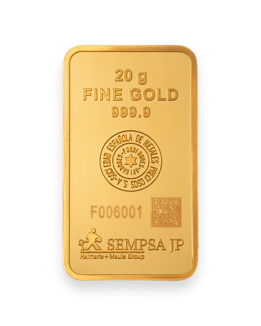 Lingote de Oro 20 gramos