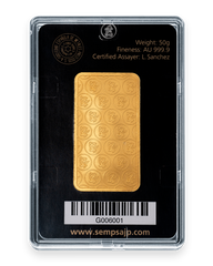 Lingote de Oro 50 gramos