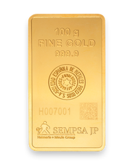 Lingote de Oro 100 gramos