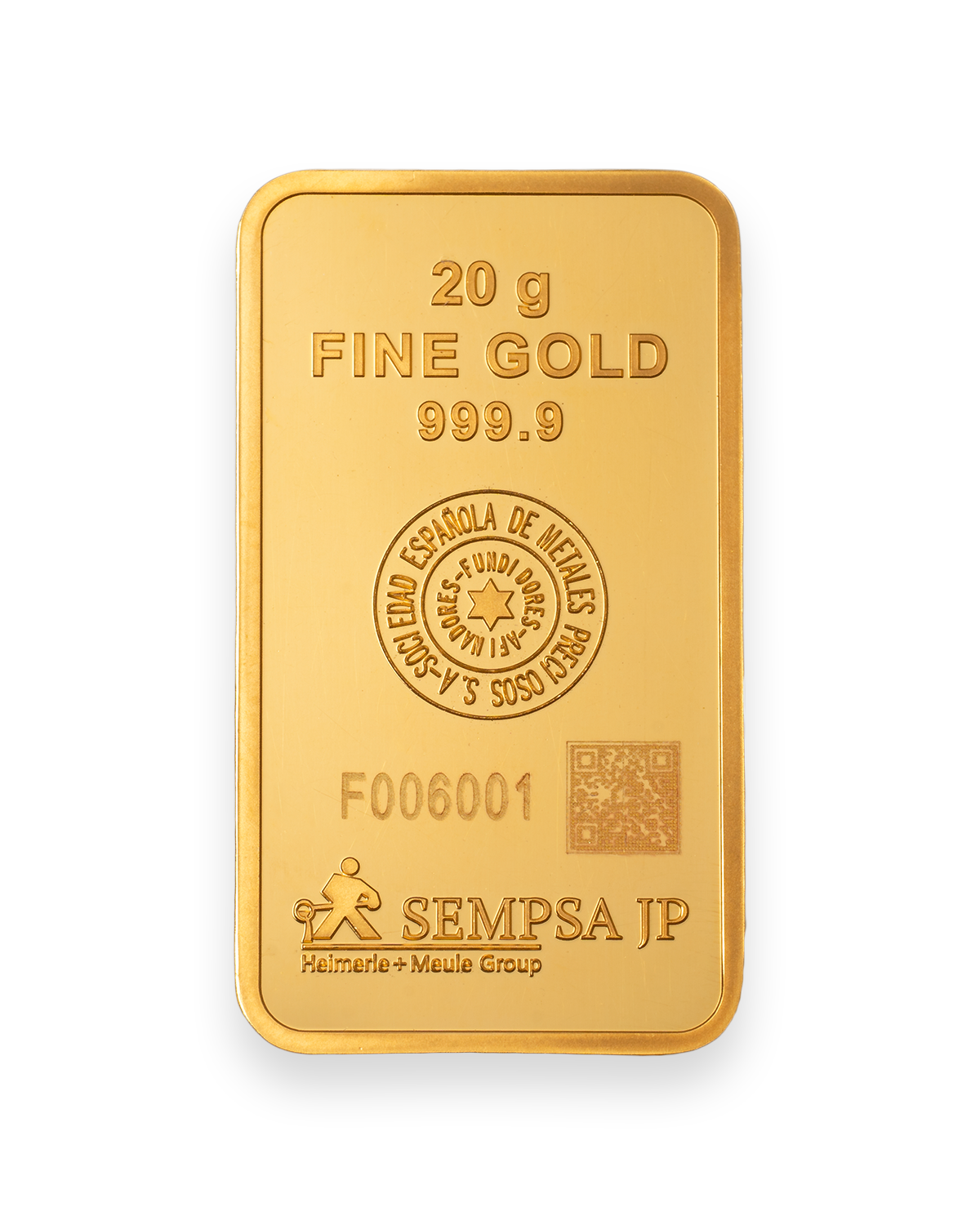 Lingote de Oro 20 gramos