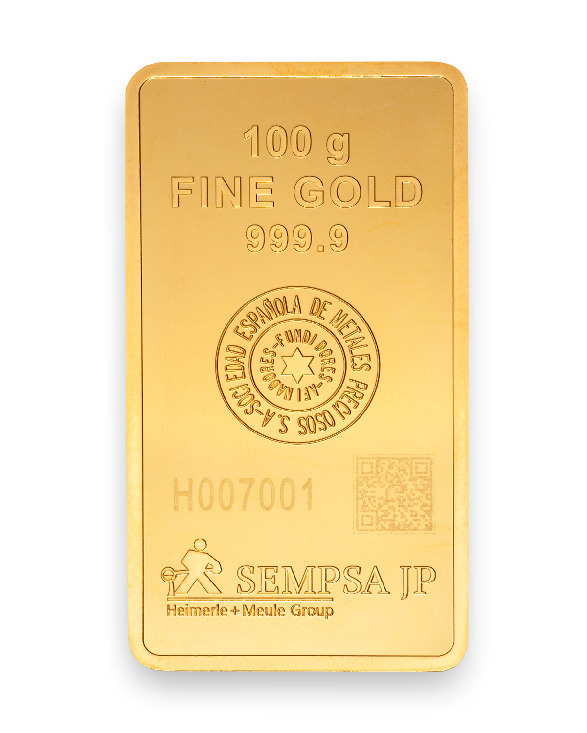 Lingote de Oro 100 gramos