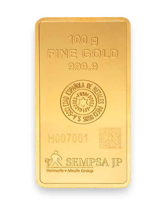 Lingote de Oro 100 gramos