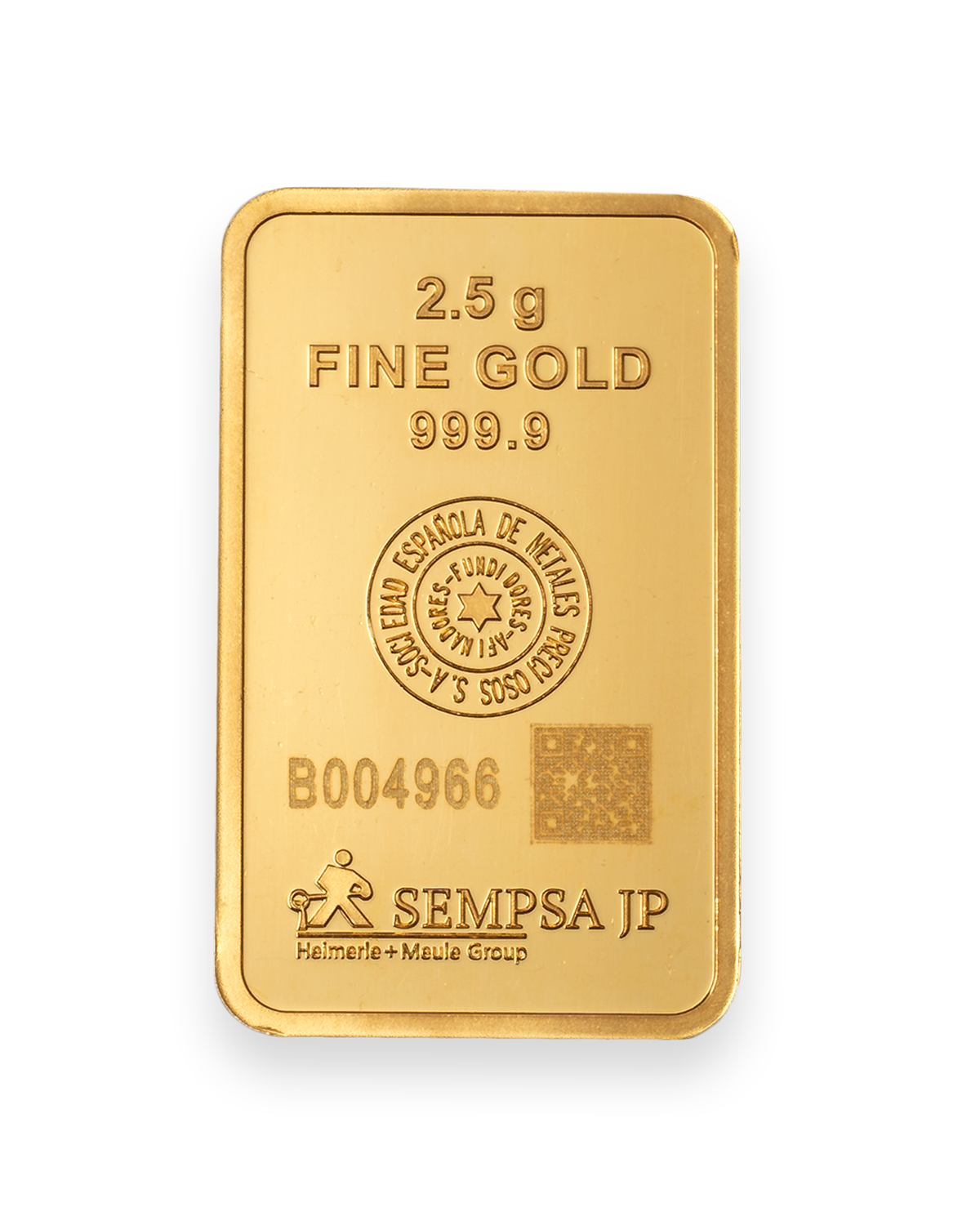 Lingote de Oro 2,5 gramos