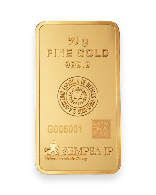 Lingote de Oro 50 gramos